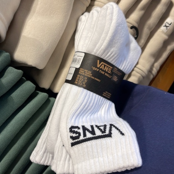 Vans Socks 3 pairs set CREW VANS.
"OFF THE WALL" White/Black 
NWT - Picture 3 of 16